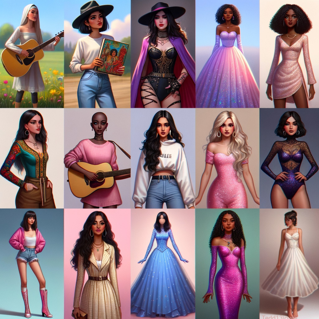 Vibrant Collage of Diverse Women in Various Styles