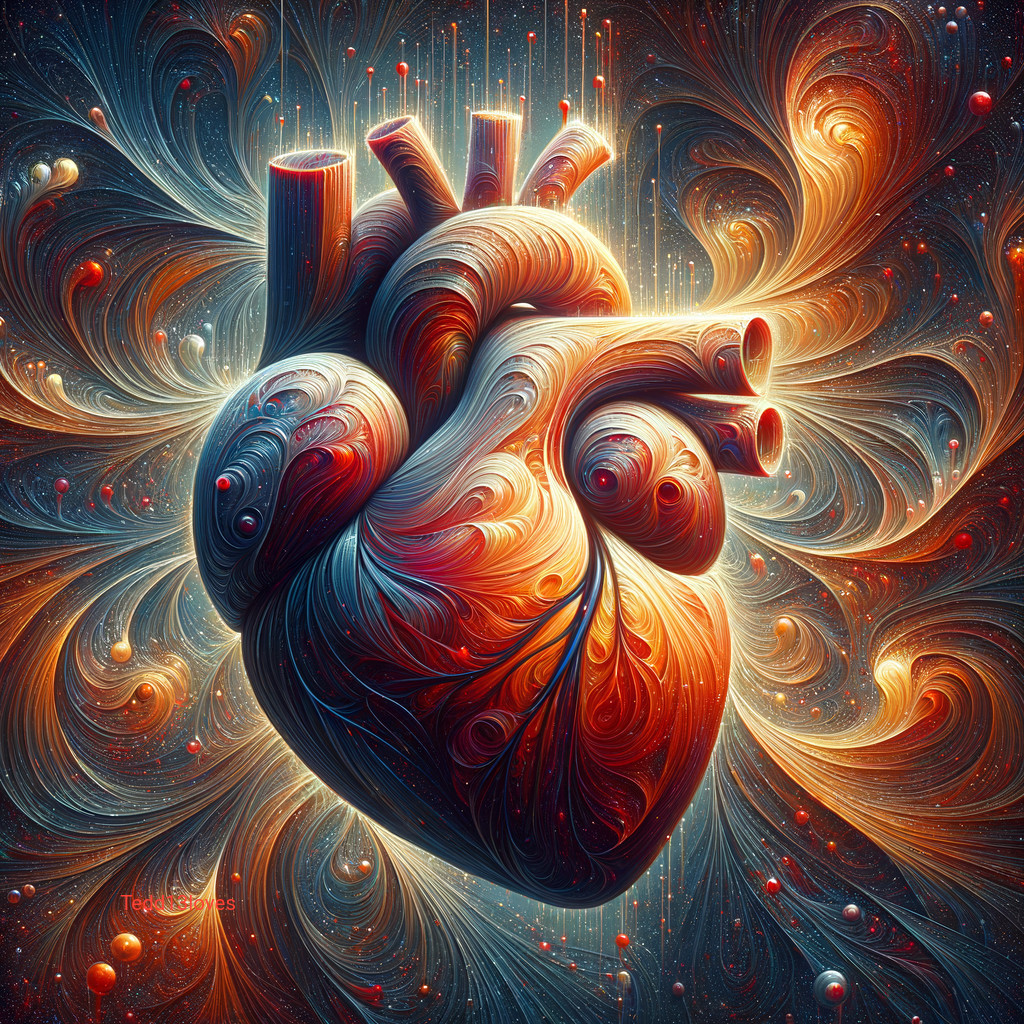 Intricately Designed Heart with Vibrant Swirling Patterns
