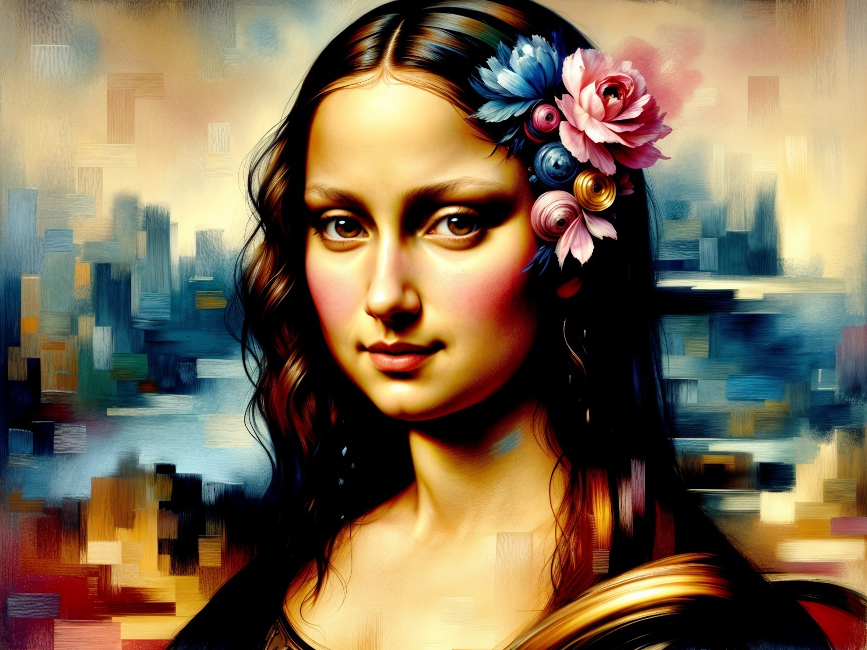 Classical Portrait with Modern Artistic Enhancements