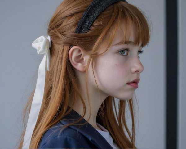 Close-up Portrait of a Girl with Fair Skin and Blush