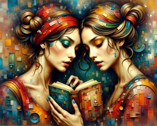 Colorful Hairstyles and Makeup with Illustrated Book