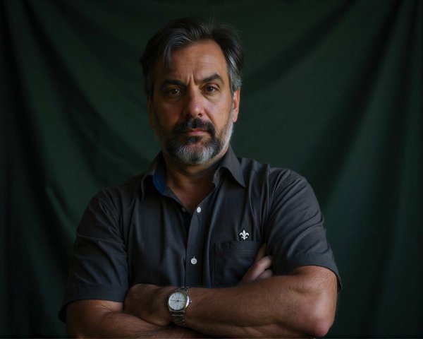 Headshot of a man with grey hair and serious expression
