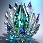 Vibrant Crystal Formation with Kaleidoscope Colors