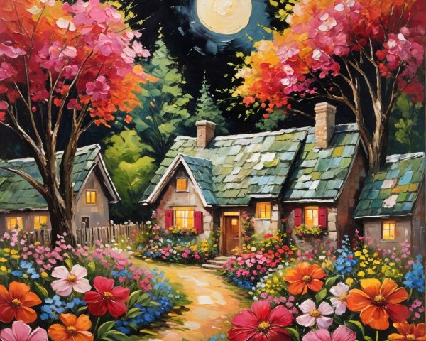 Charming Countryside Cottages with Flower Gardens