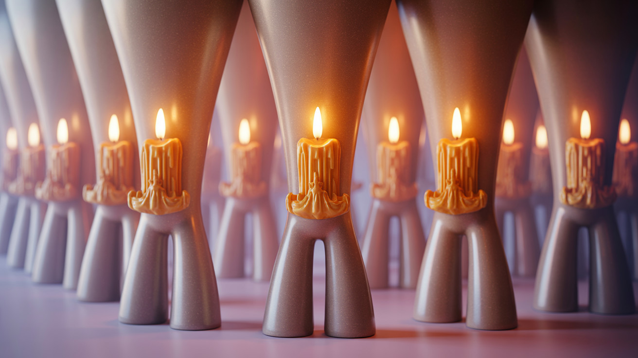 Elegant Candle Holders with Softly Burning Candles