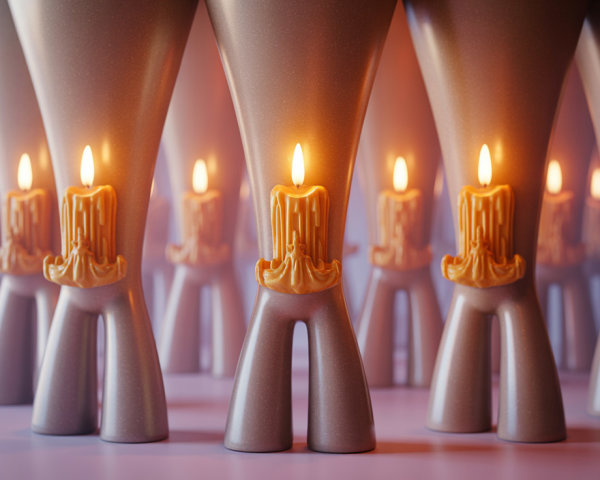 Elegant Candle Holders with Softly Burning Candles