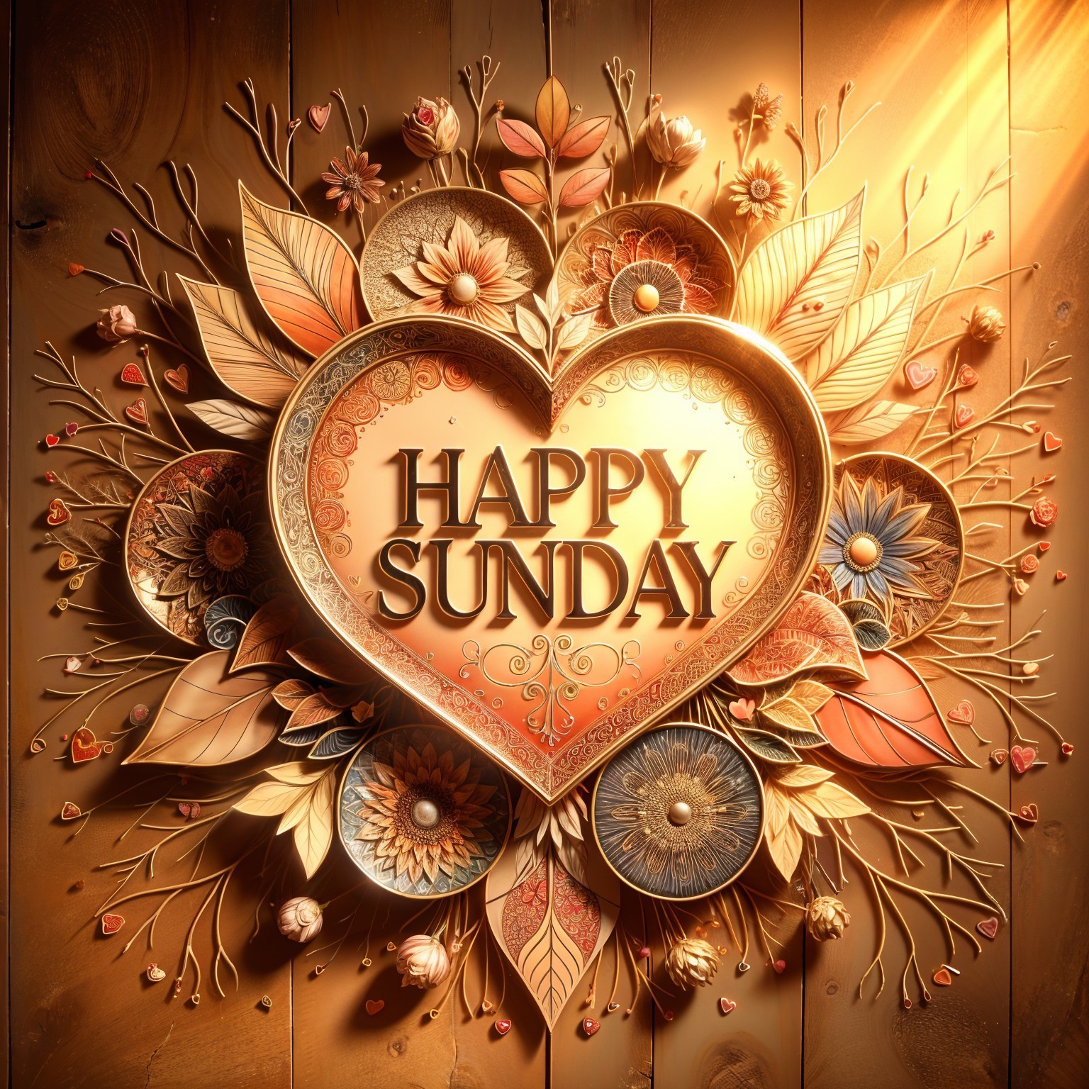 Intricate Paper Cut-Out Design with Heart and Flowers