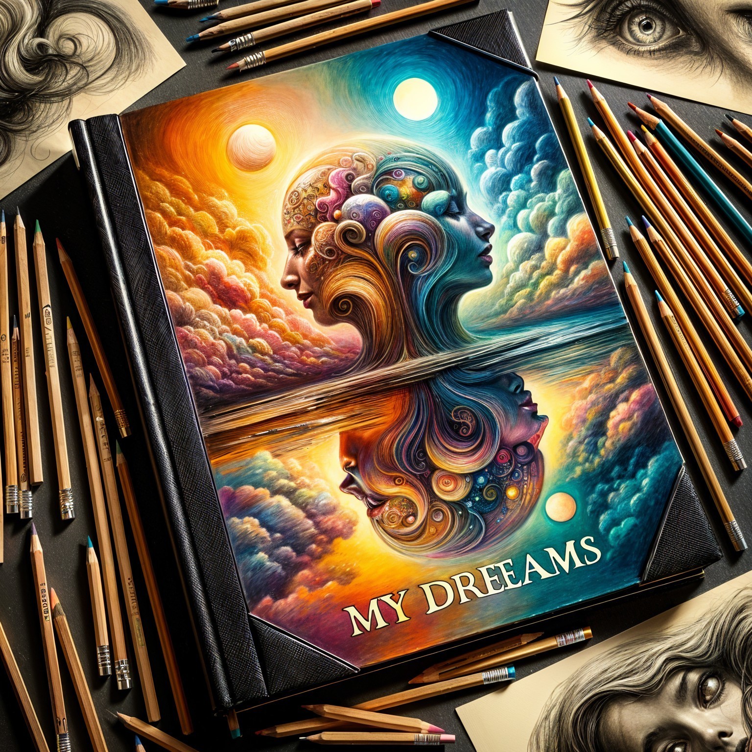 Illustrated Journal with Colorful Nature Artwork