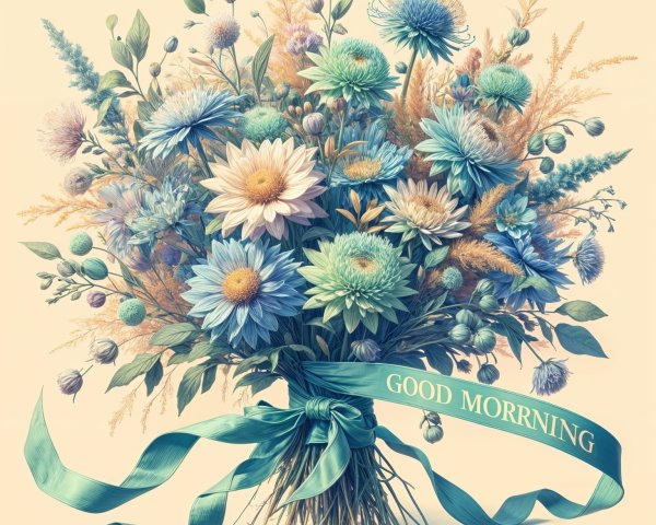 Vibrant Floral Bouquet with Daisies and Thistles