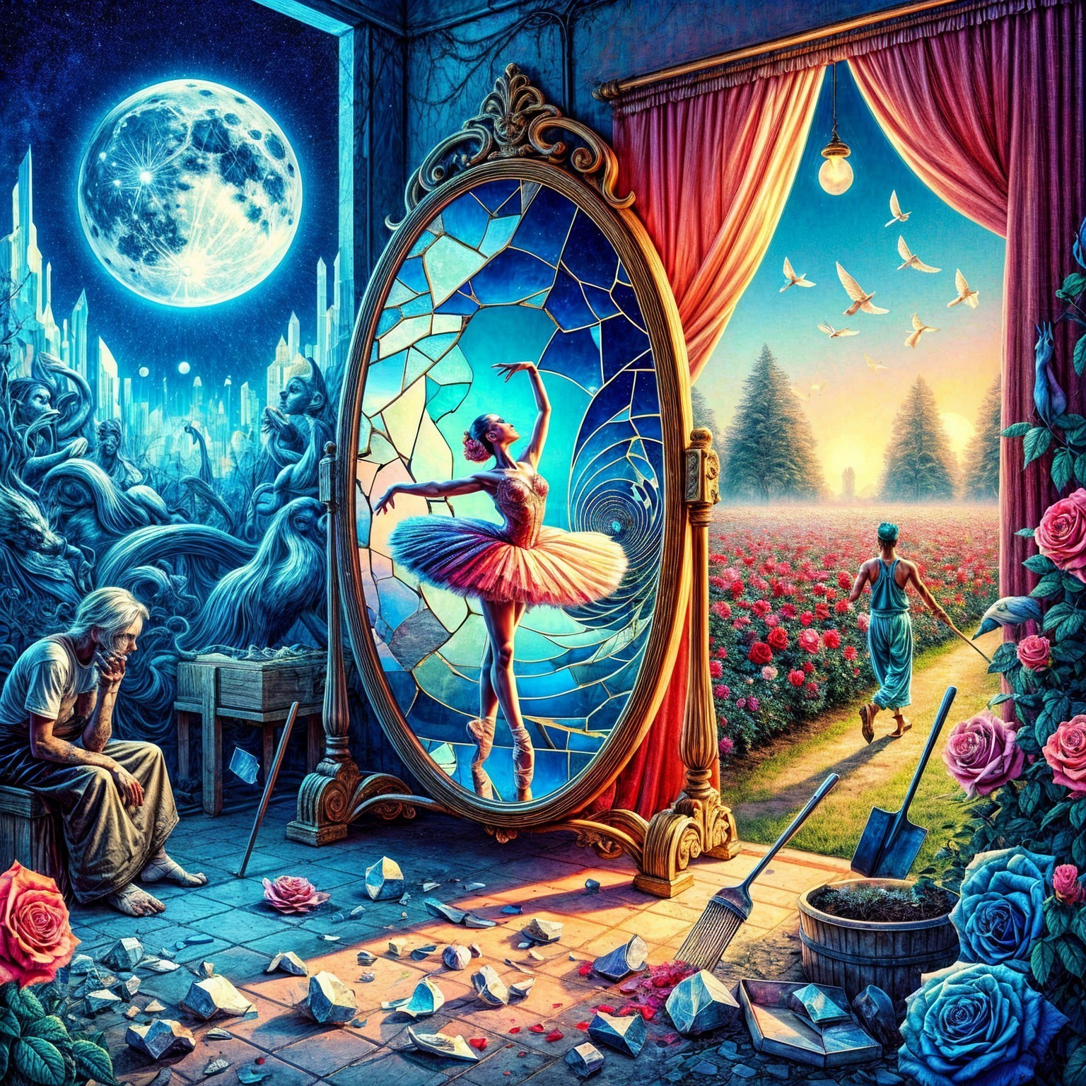 Surreal Artwork of Two Contrasting Worlds