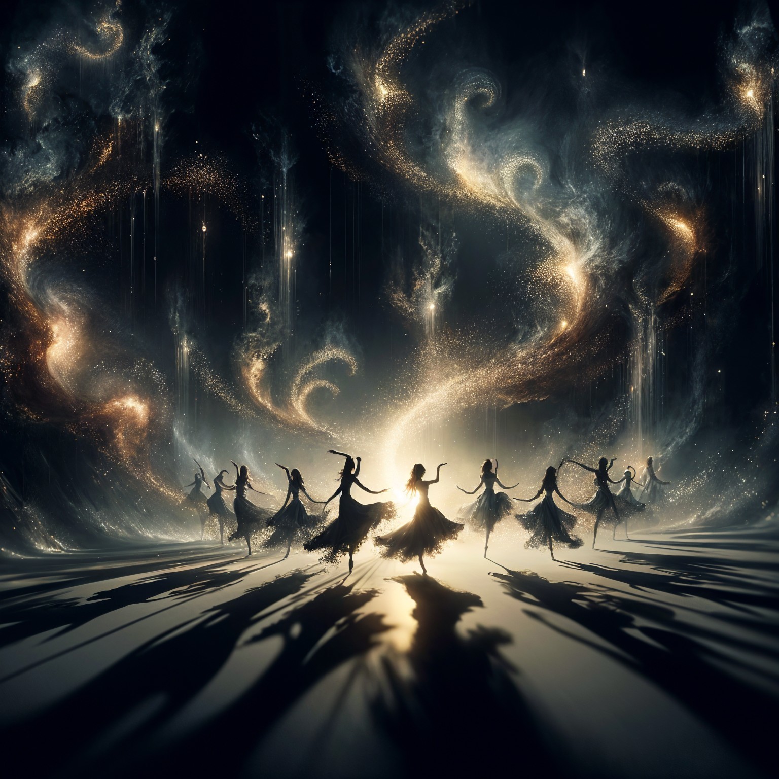 Ethereal Figures in a Cosmic Dance Among Galaxies