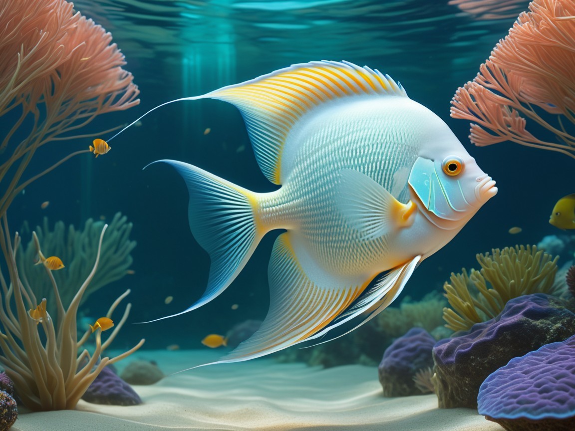 Vibrant Underwater Scene with Colorful Marine Life