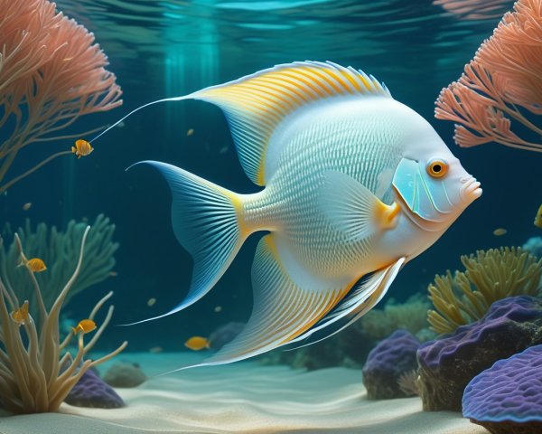 Vibrant Underwater Scene with Colorful Marine Life