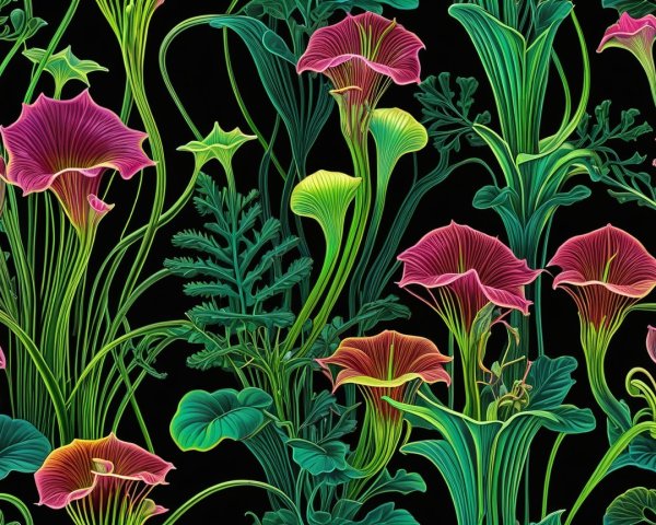 Vibrant Floral Design with Colorful Flowers and Foliage