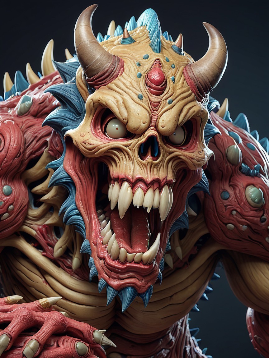 Detailed Description of a Menacing Creature Design