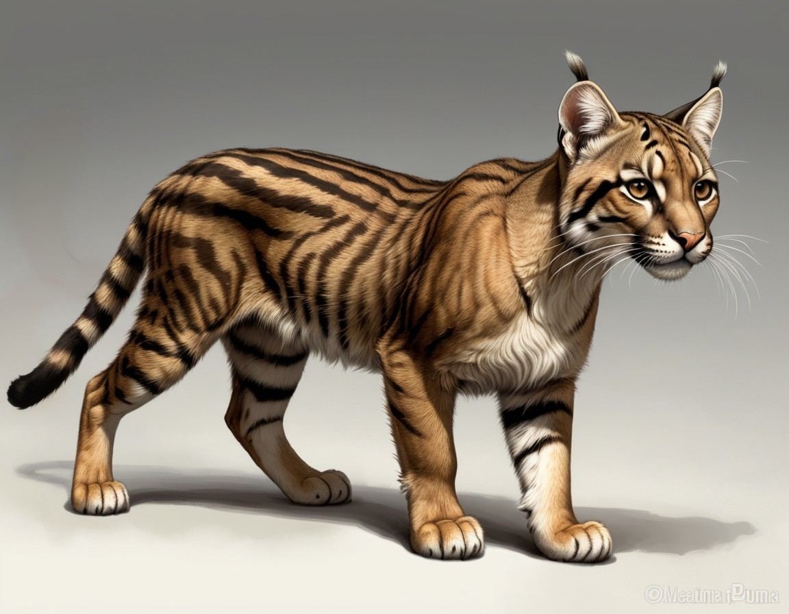 Hybrid Creature with Tiger and Feline Features