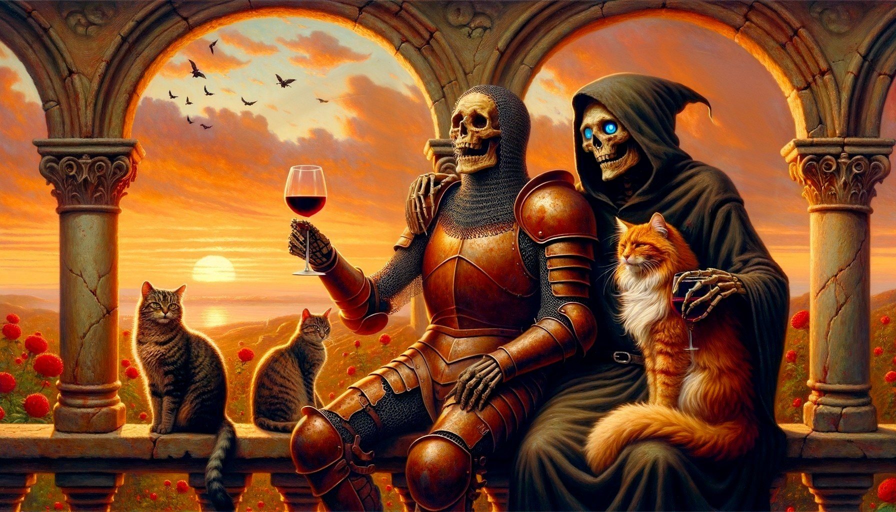 Cats and Wine make everythink fine - even for Sirr Jupp and DEATH