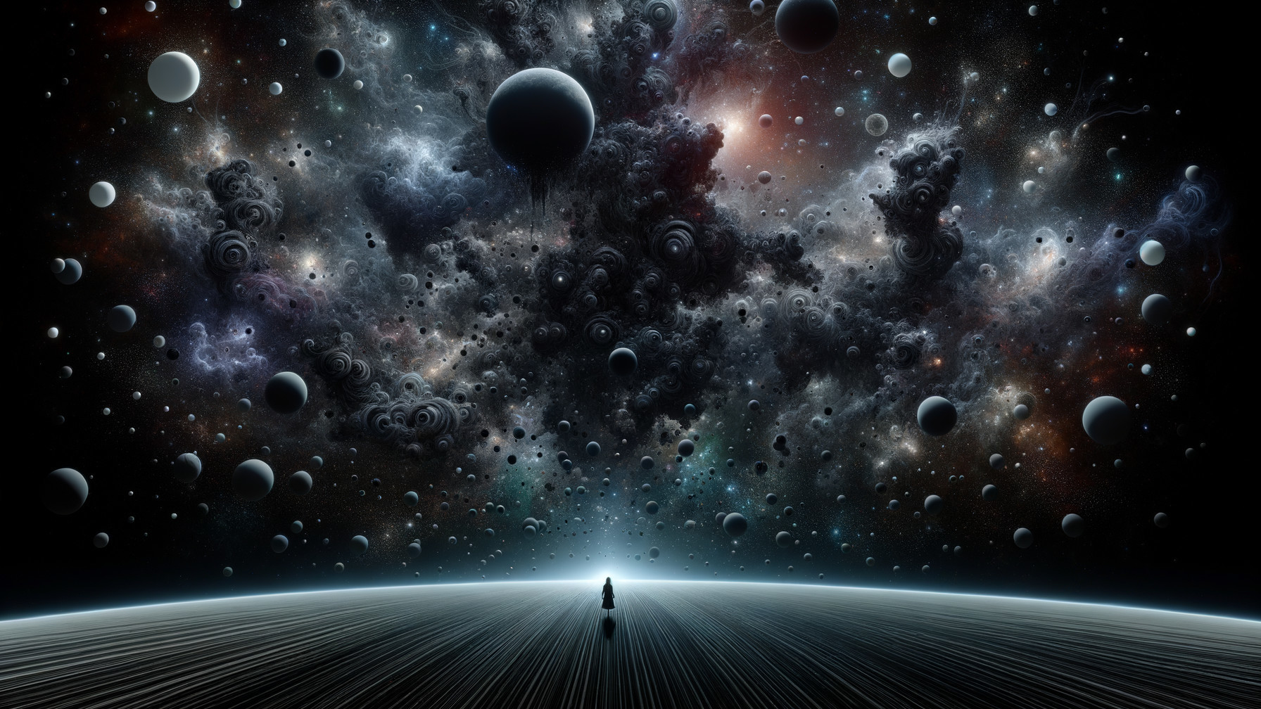 Vast Cosmic Scene with Galaxies and Stars