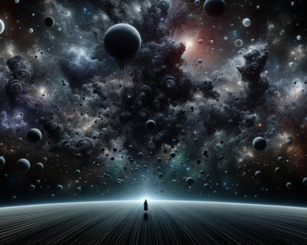 Vast Cosmic Scene with Galaxies and Stars