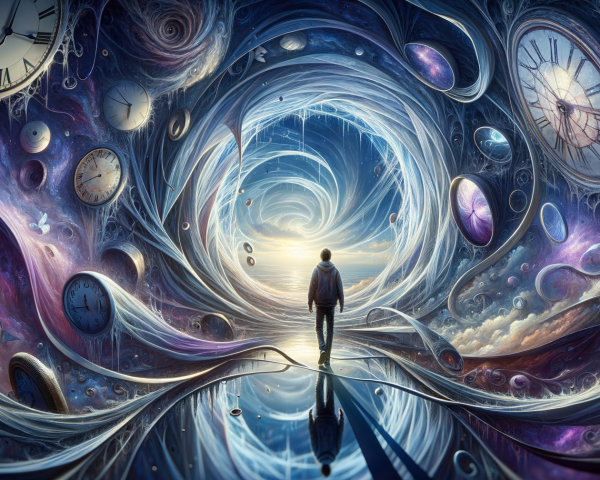 Surreal Vortex of Color and Cosmic Elements