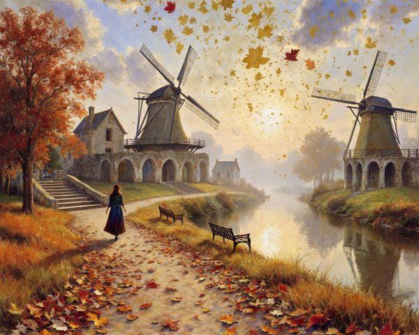 Serene Autumn Scene by a Picturesque River