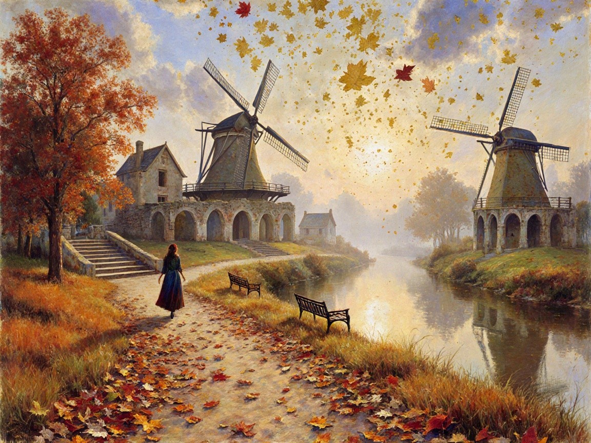Serene Autumn Scene by a Picturesque River