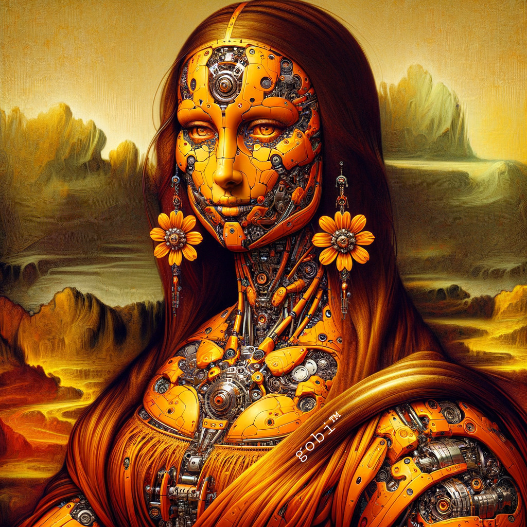 Robotic interpretation of Mona Lisa with mechanical features