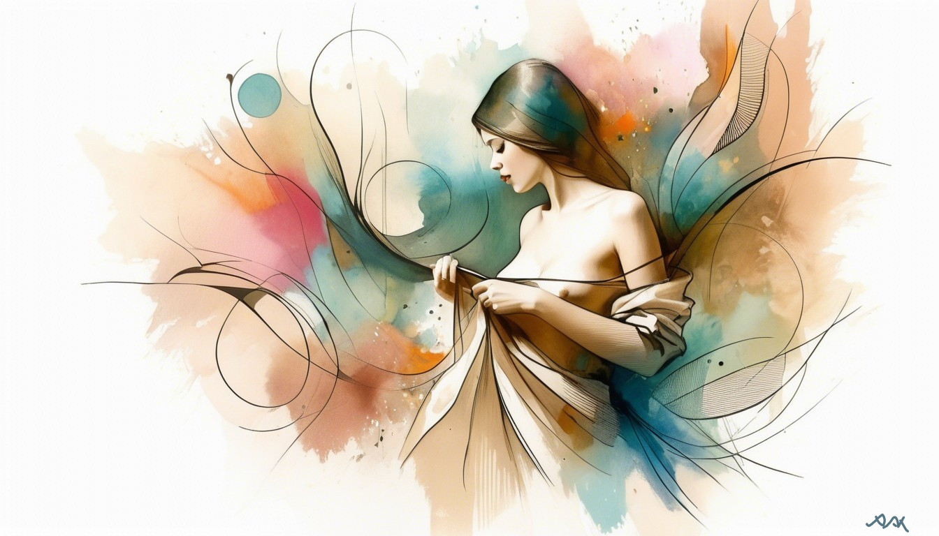 Stylized portrayal of a woman in vibrant colors