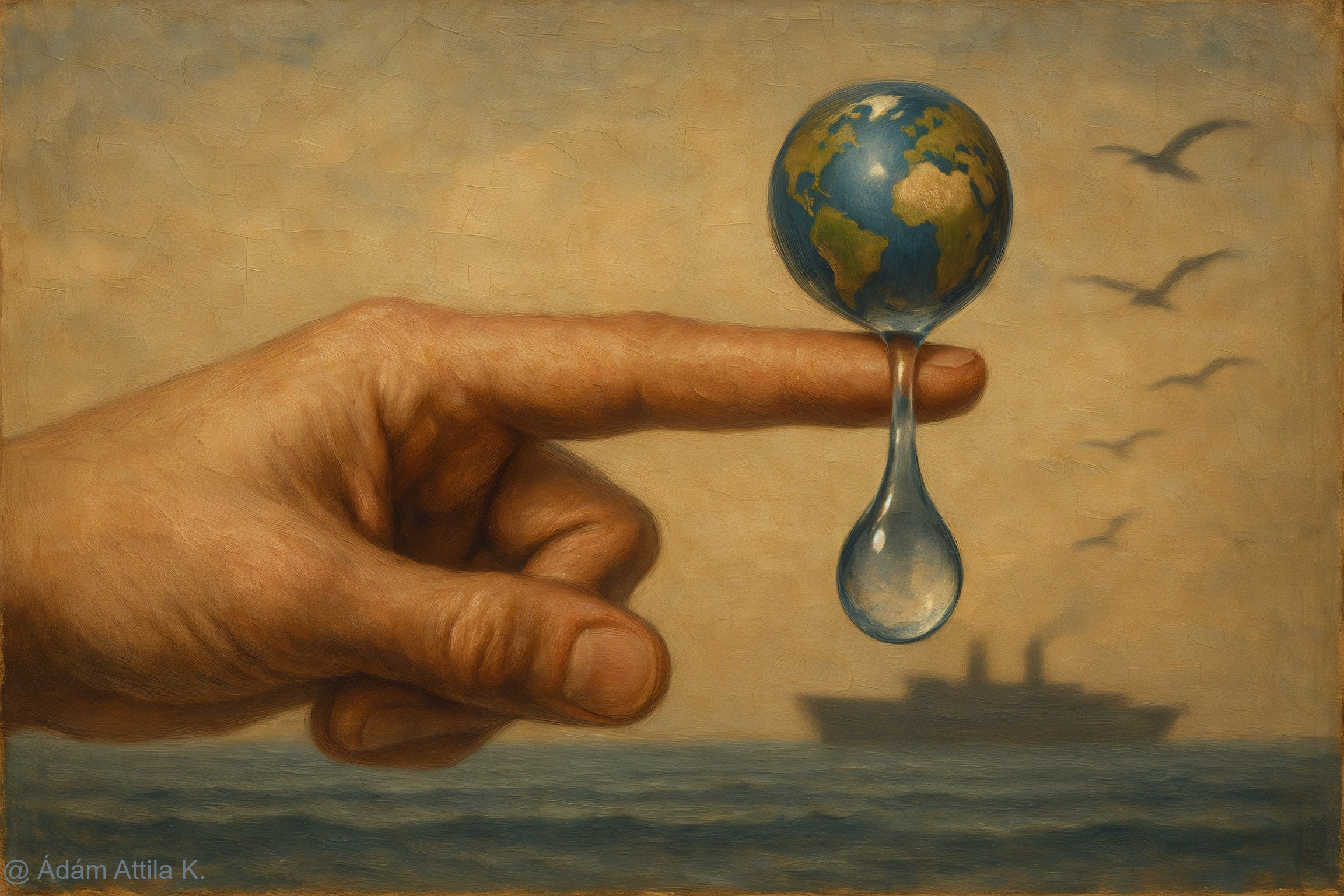 Hand Balancing Globe Symbolizing Earth's Fragility