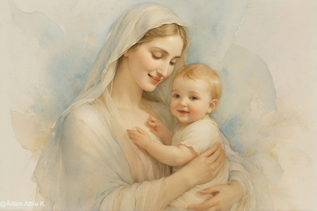 Tender Moment of Mother and Child Embraced in Warmth