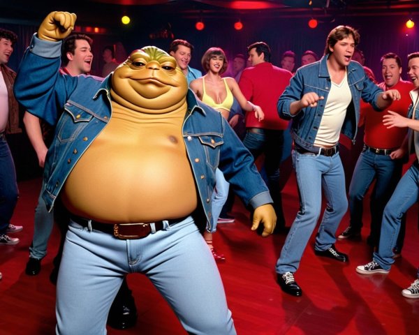 Vibrant Dance Scene in a Lively Club Setting