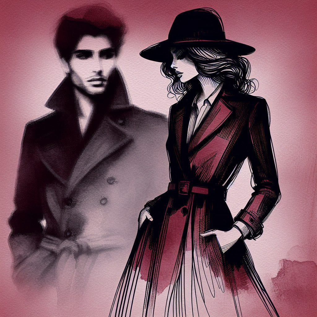 Stylized Illustration of a Confident Woman in Fashion