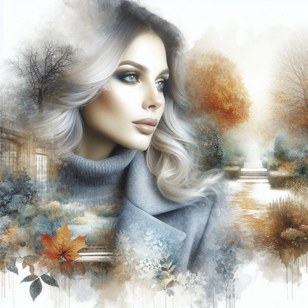 Portrait of a woman in a dreamlike autumn landscape