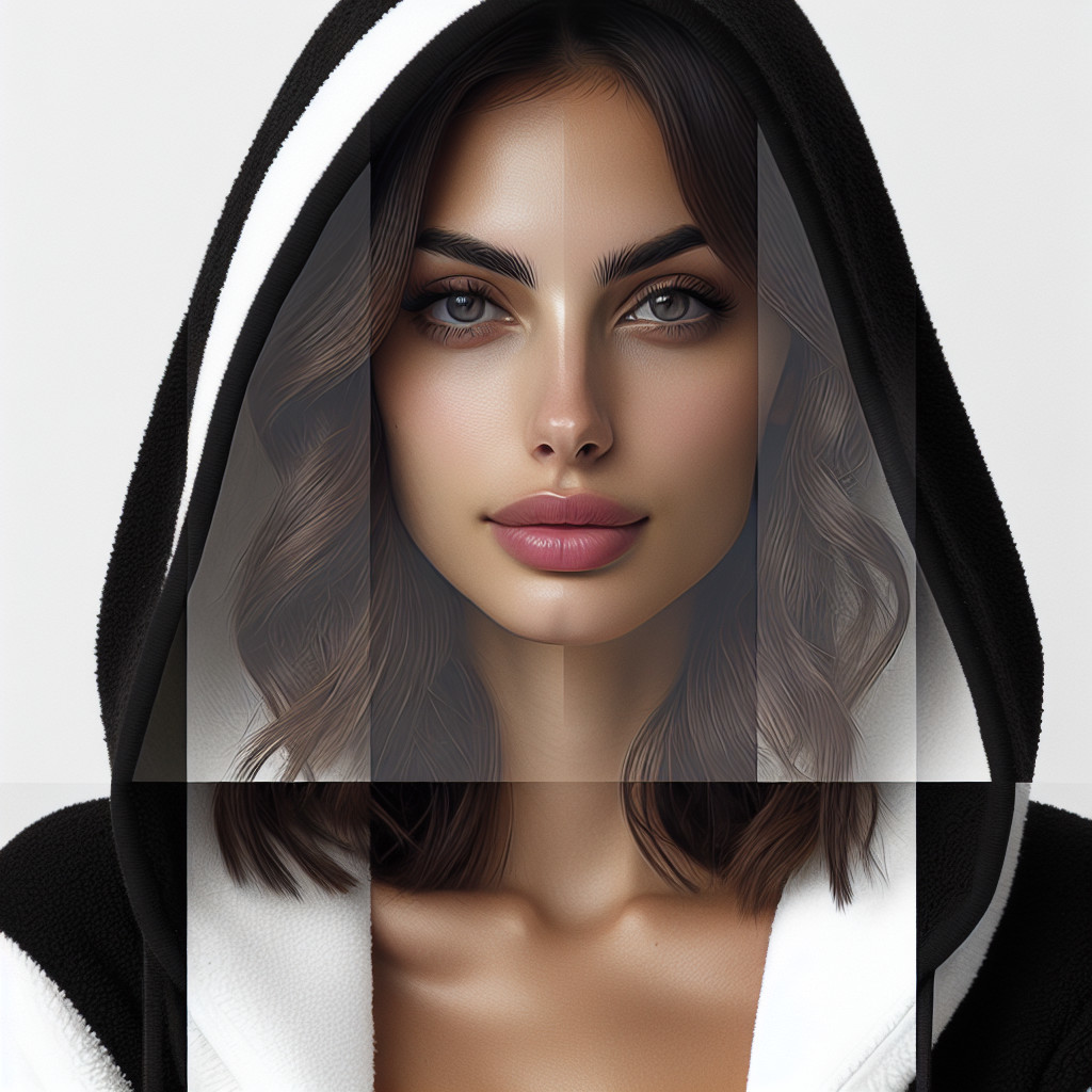Young woman in hoodie with captivating gaze and pose