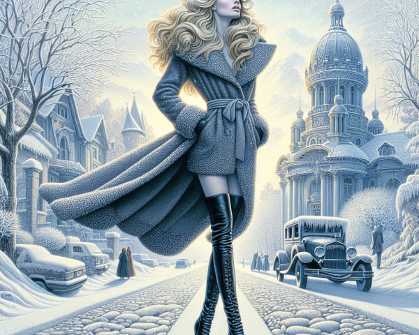 Winter Elegance in a Snow-Covered Enchanting Scene