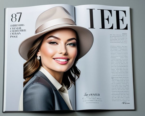 Glamorous Magazine Spread Featuring Stylish Model