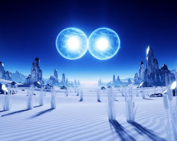 Frozen Landscape with Crystalline Reefs and Ice Cliffs