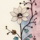 Watercolor Painting of Golden Dandelion Flower