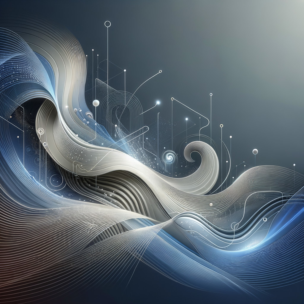 Abstract Digital Artwork with Flowing Light Waves Deep Dream Generator