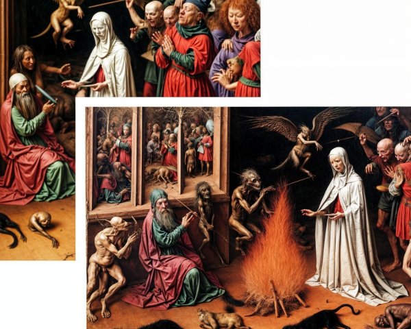 Intricate Scenes of Celestial and Mystical Themes