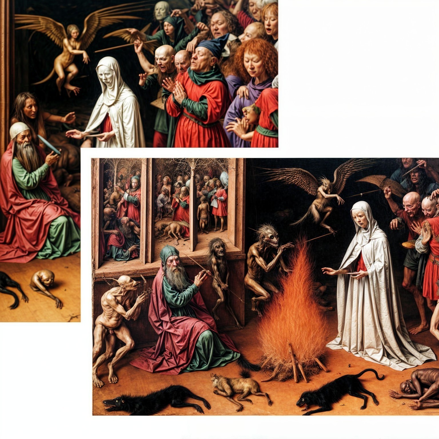Intricate Scenes of Celestial and Mystical Themes