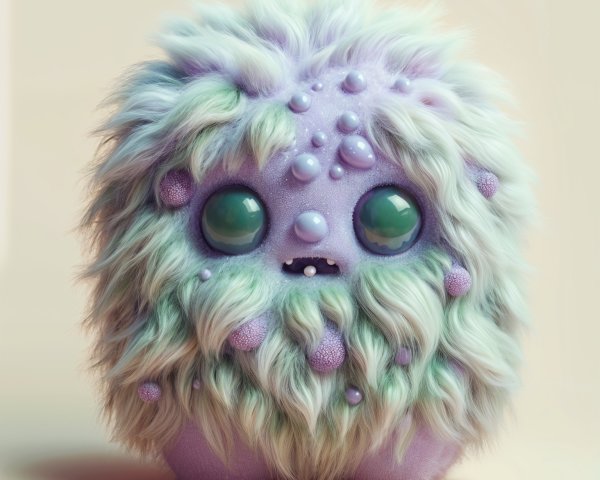 Pastel-Colored Whimsical Creature Description