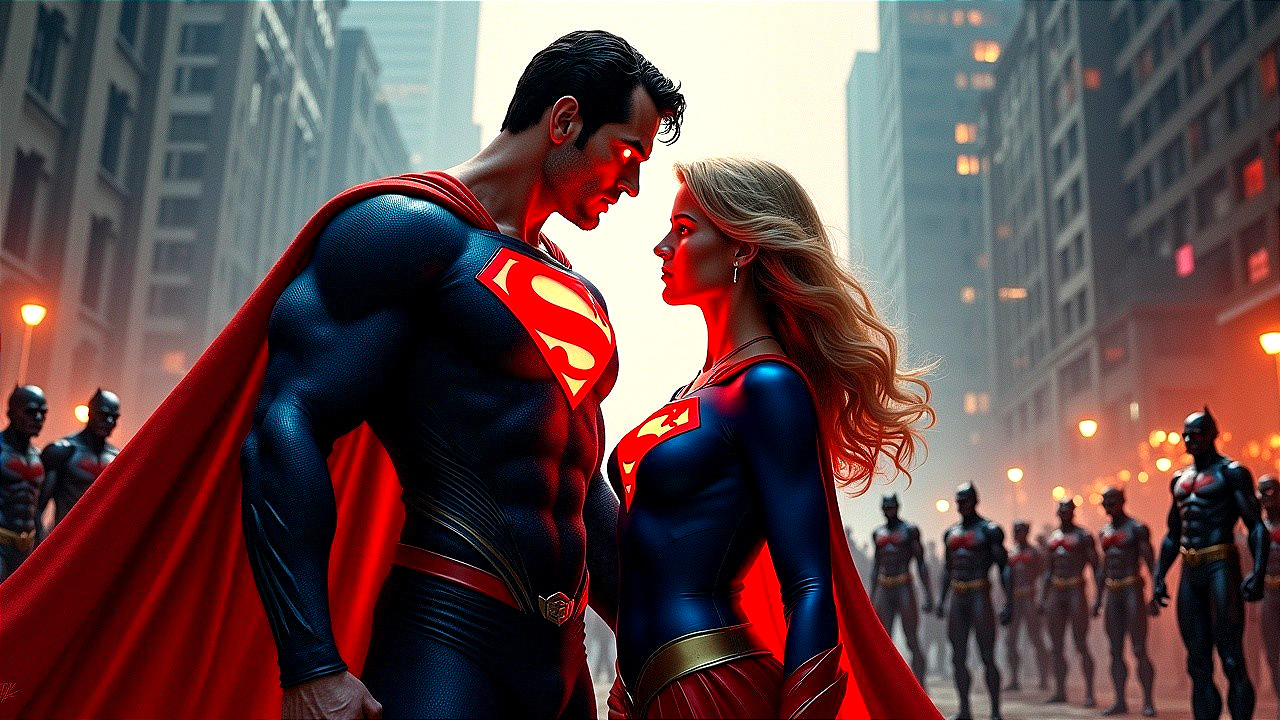 Superheroes in Urban Setting with Billowing Capes