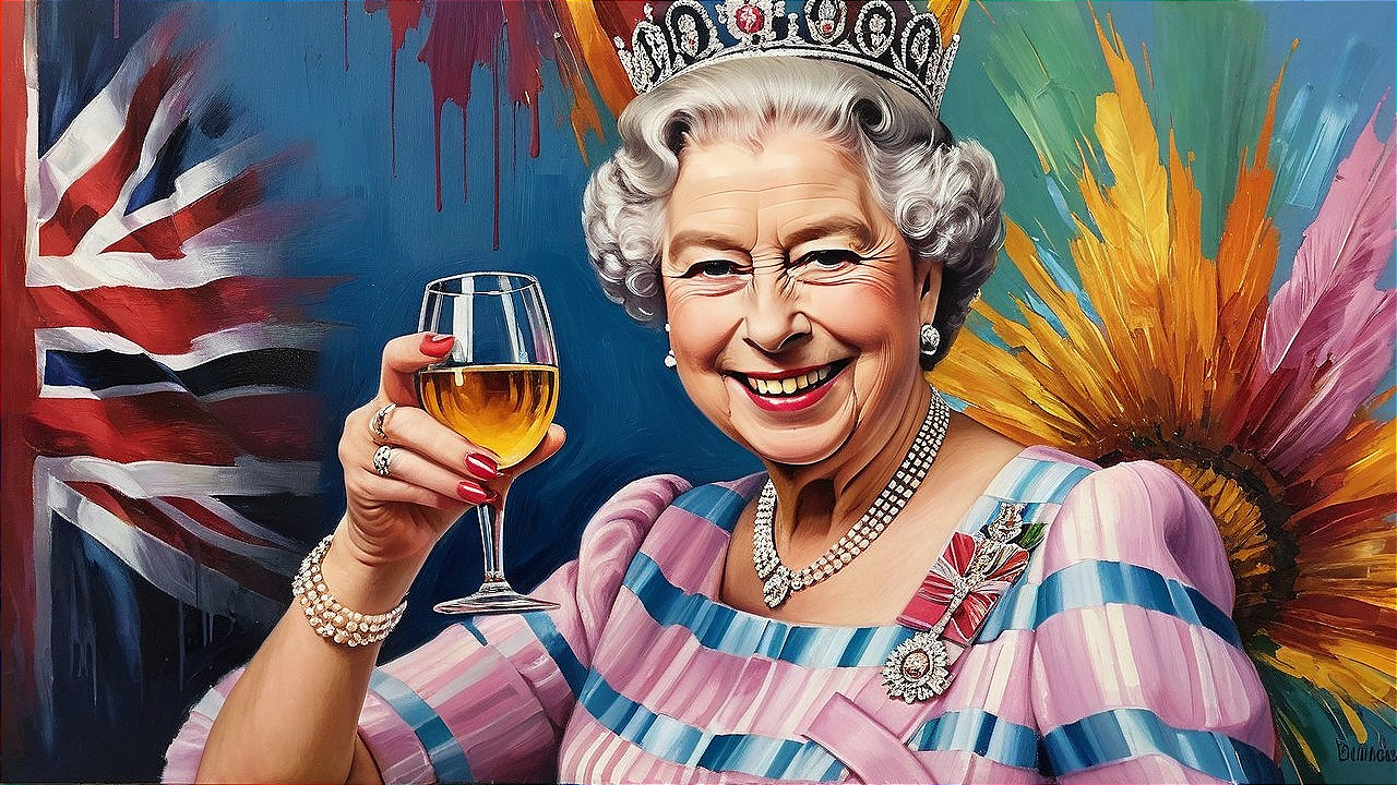 Vibrant Portrait of Older Woman in Celebration Outfit