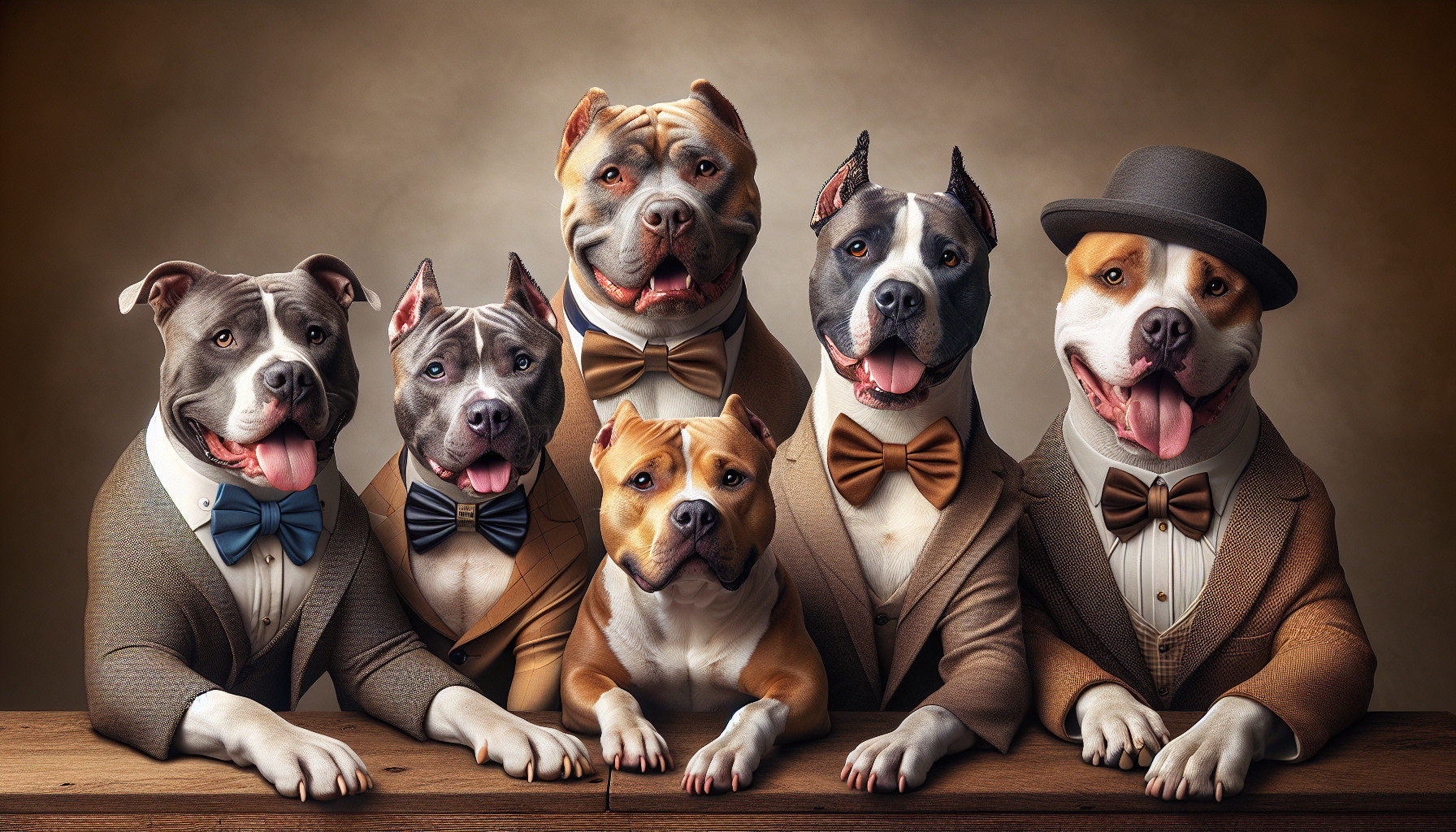 Dogs in Tuxedos at a Formal Gathering Table