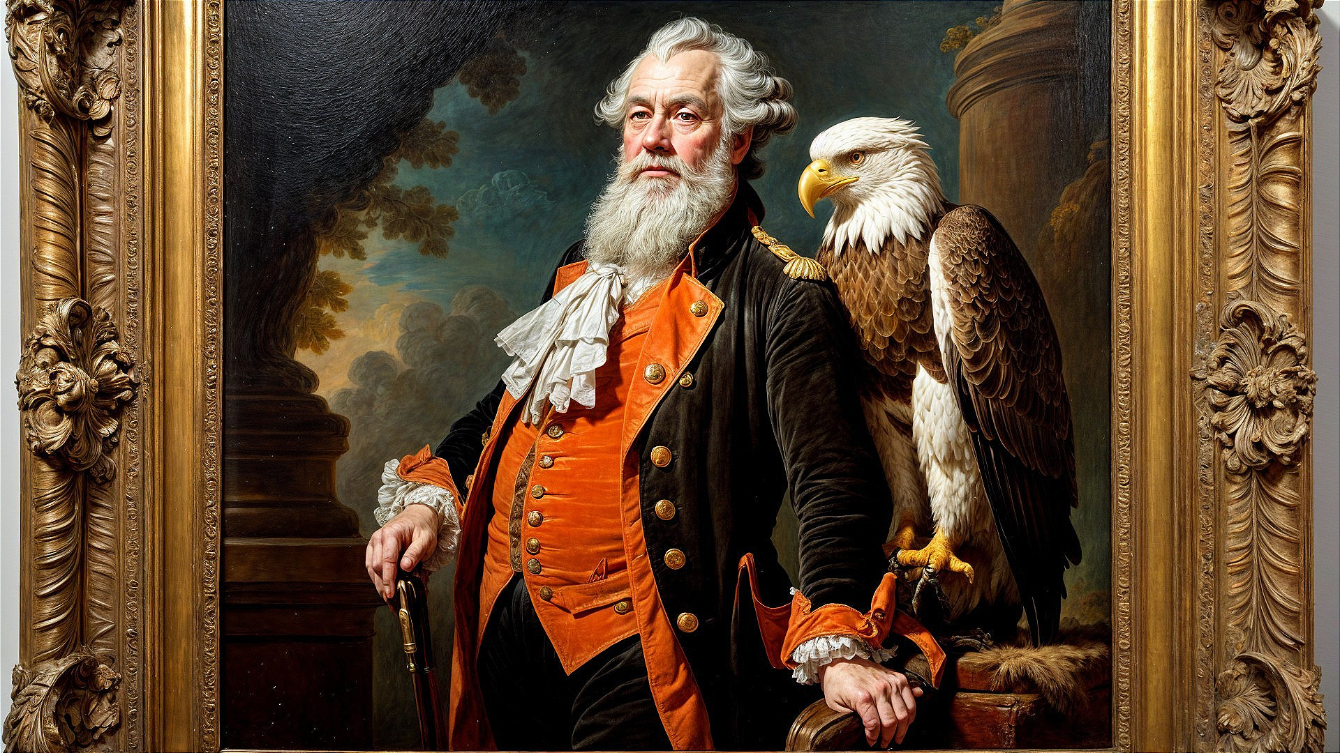 Portrait of a Distinguished Man with Eagle and Architecture