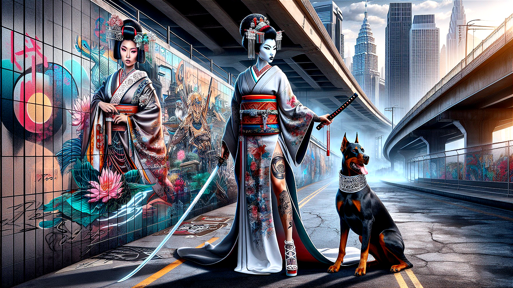 Traditional and Modern Fusion in Urban Art Scene
