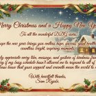 Vintage Christmas and New Year Greeting Card Design