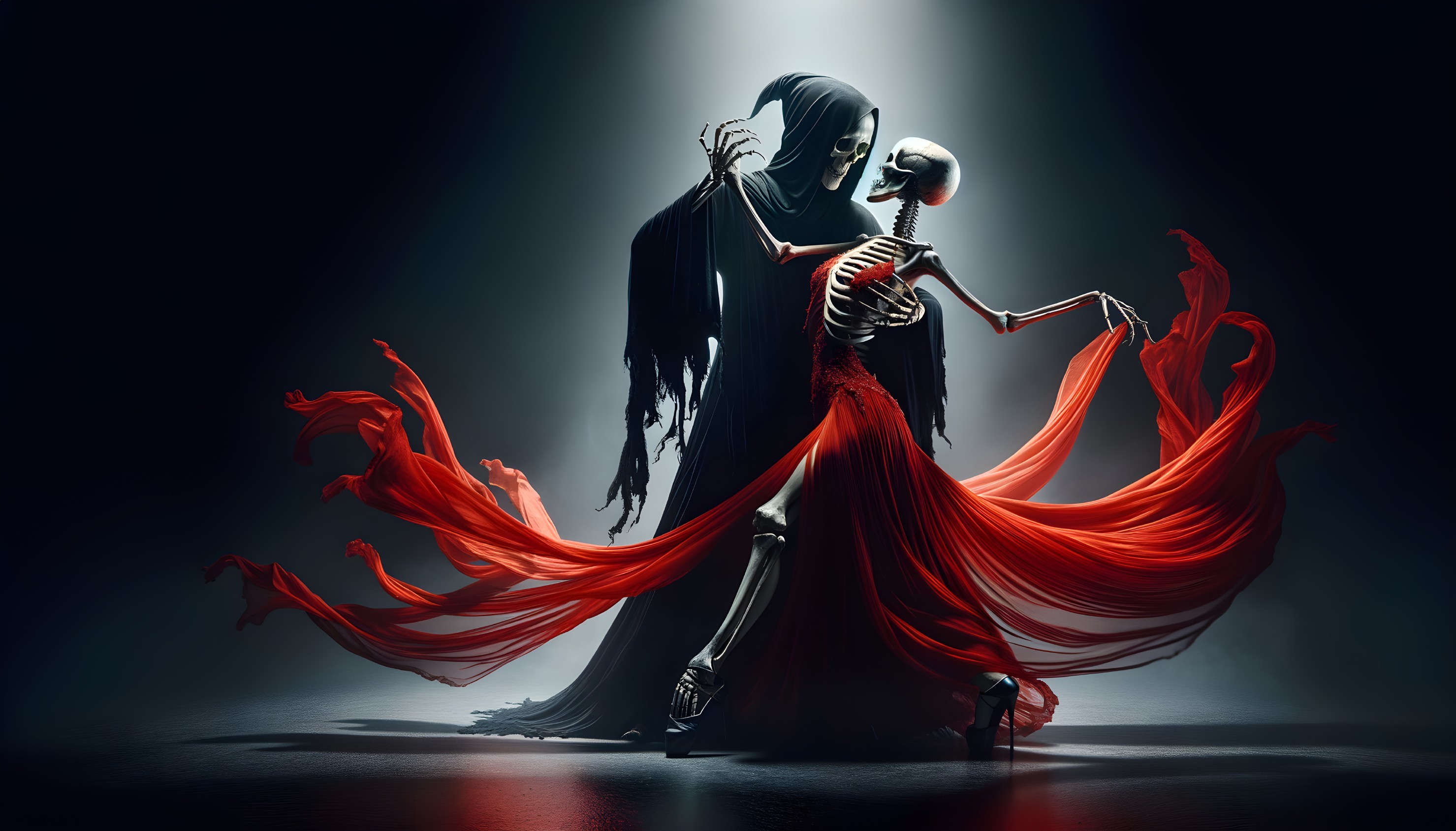 Ethereal Tango: A Dance of Shadows