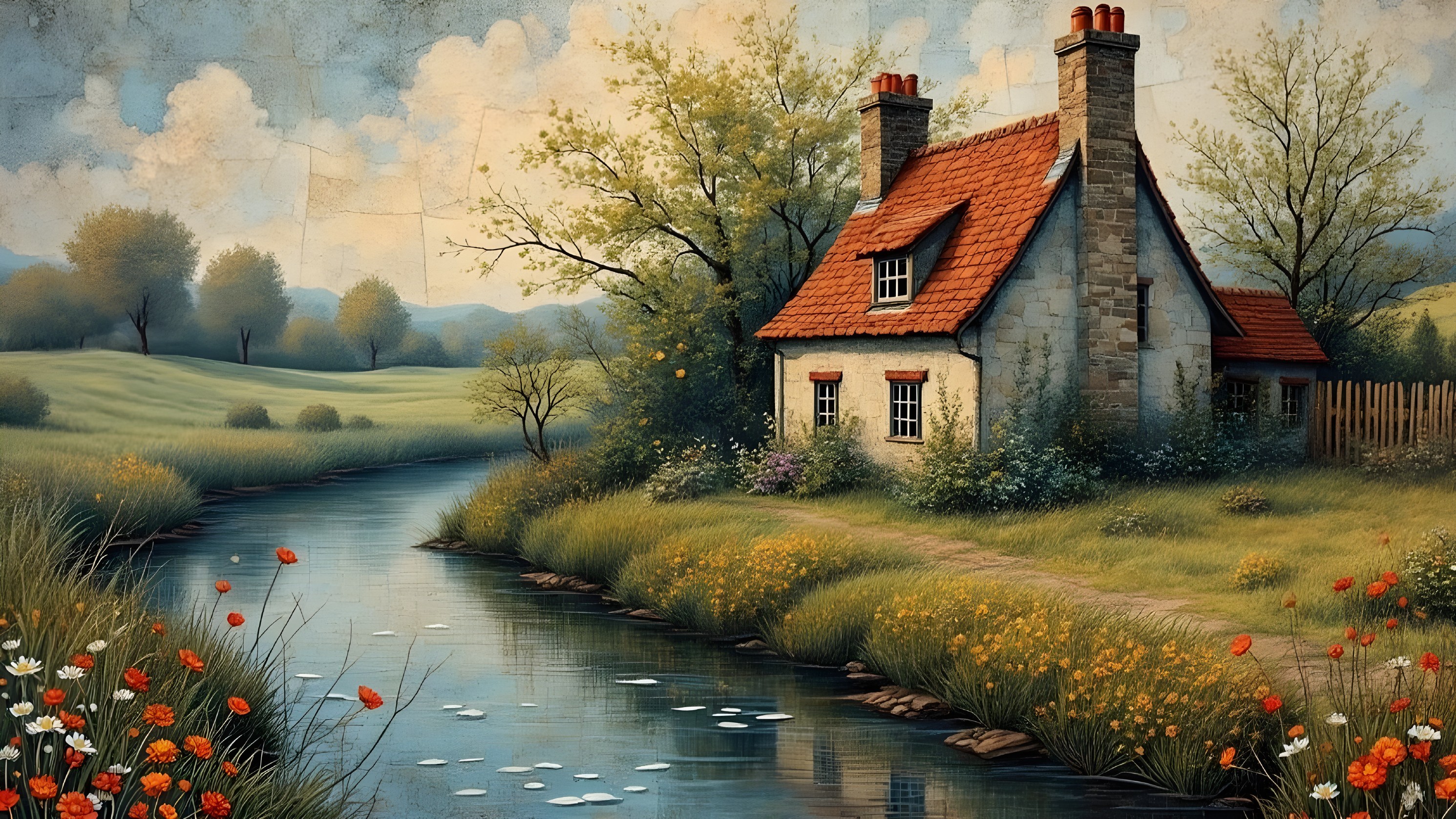 Charming Cottage by Tranquil River in Scenic Countryside